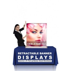 TableTop SilverStep Retractable Banner Stand